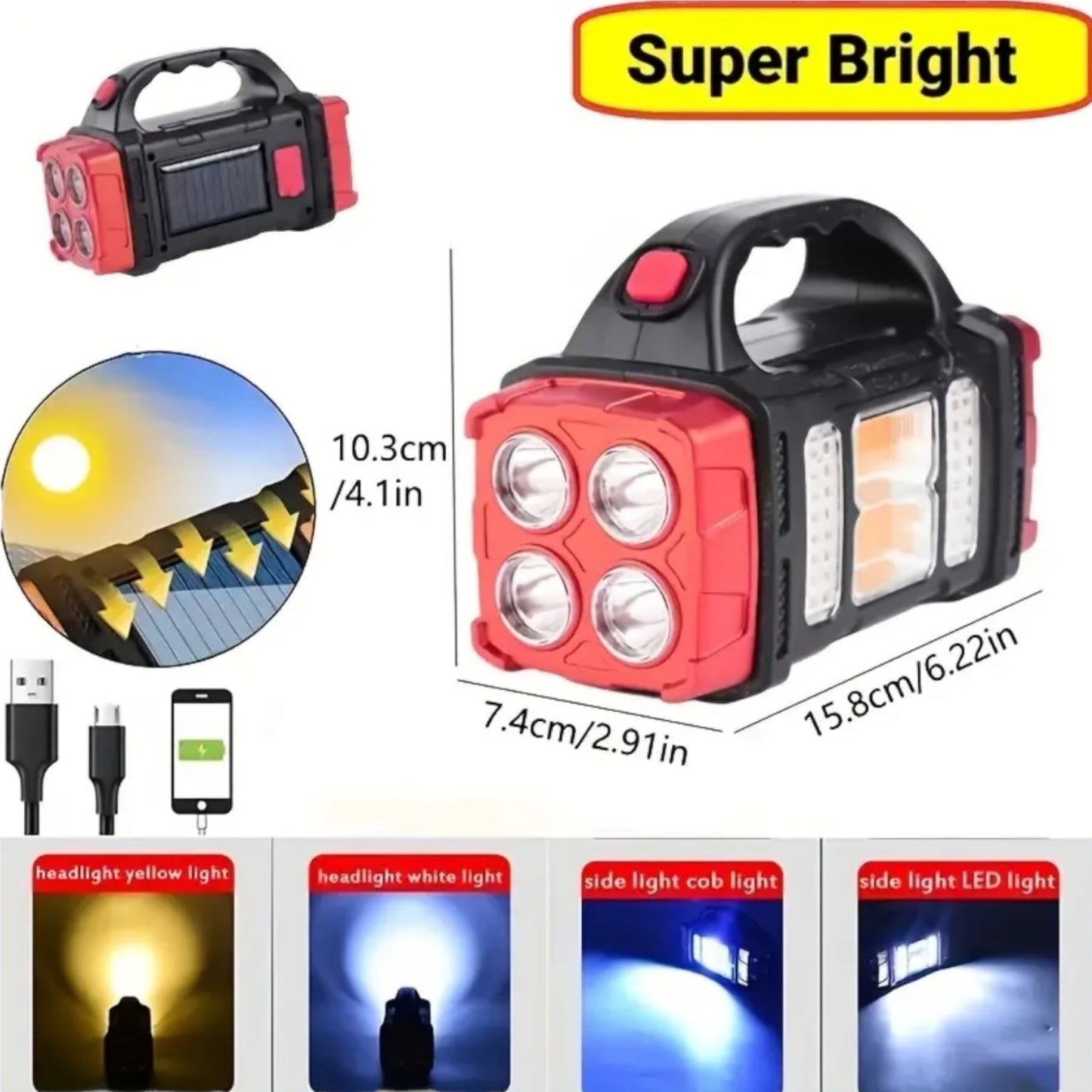 Zonnelamp met Powerbank – Super Bright Camping Lamp