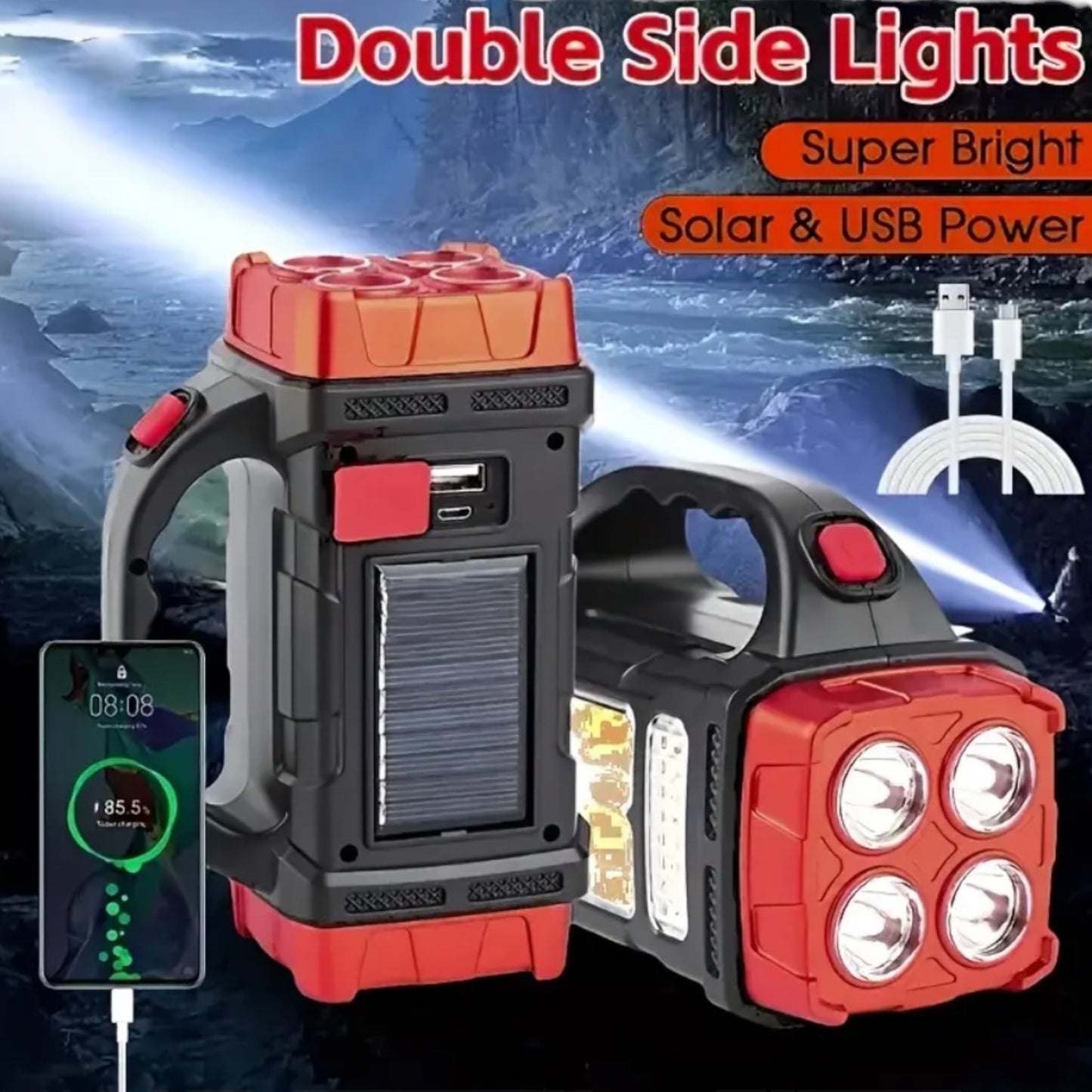 Zonnelamp met Powerbank – Super Bright Camping Lamp