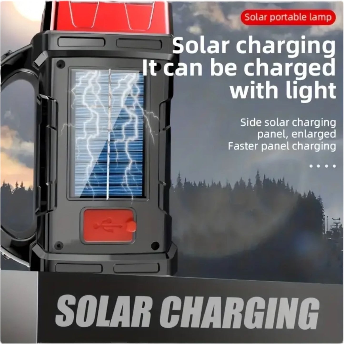 Zonnelamp met Powerbank – Super Bright Camping Lamp