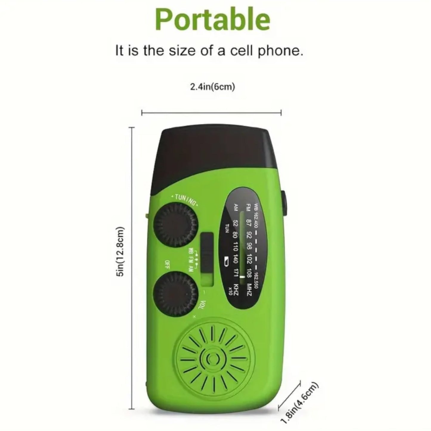 Multifunctionele Noodradio met Solar, USB & Hand Crank – Power altijd bij de hand!