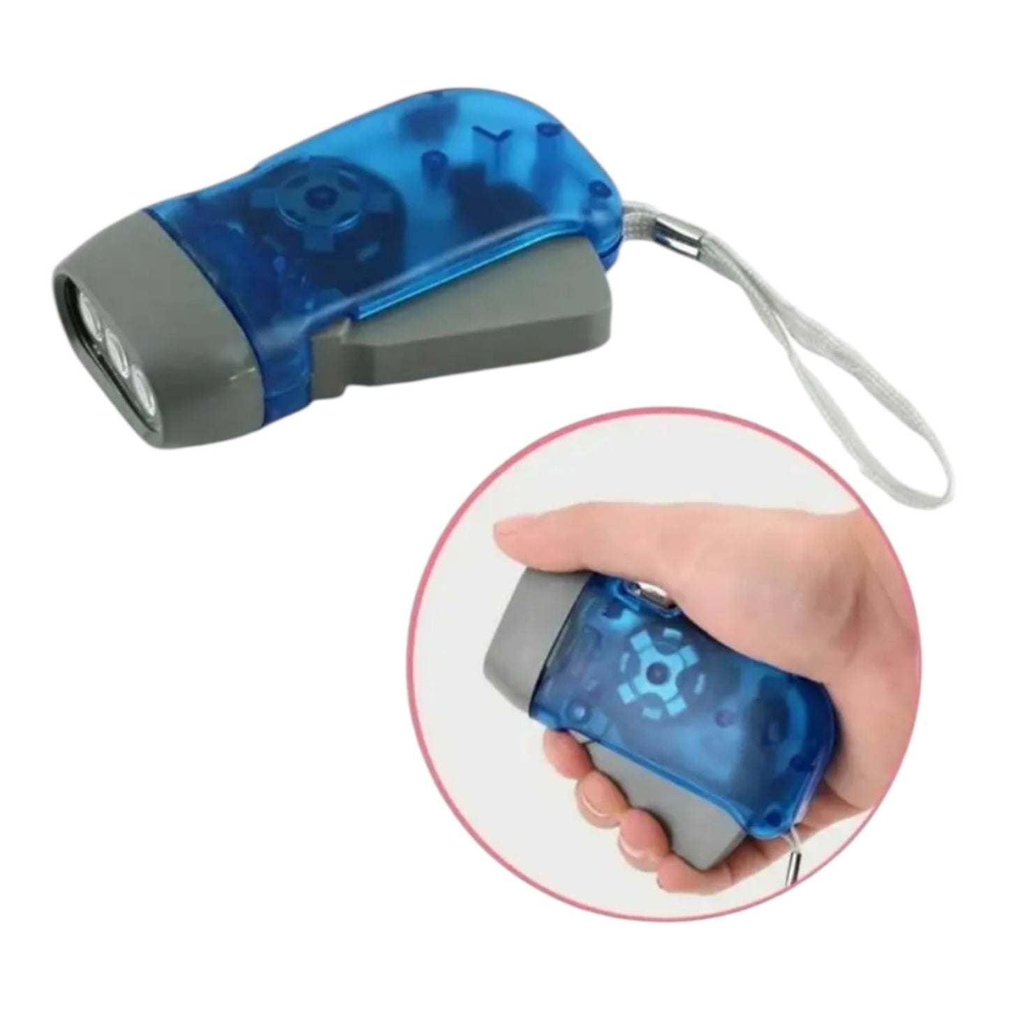 Mini LED Zaklamp – Oplaadbaar met Handzwengel (3 Kleuren)