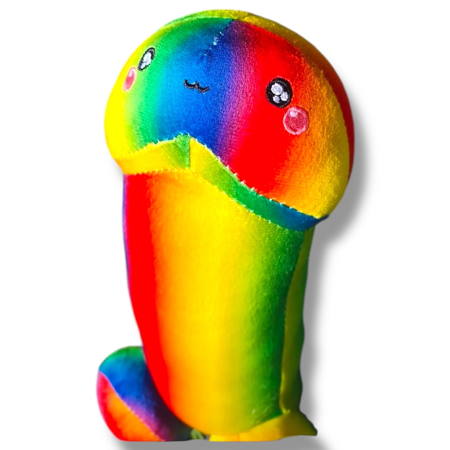 Pluche Regenboog Piemel Knuffel – 30 cm | Grappig Cadeau met Cute Face
