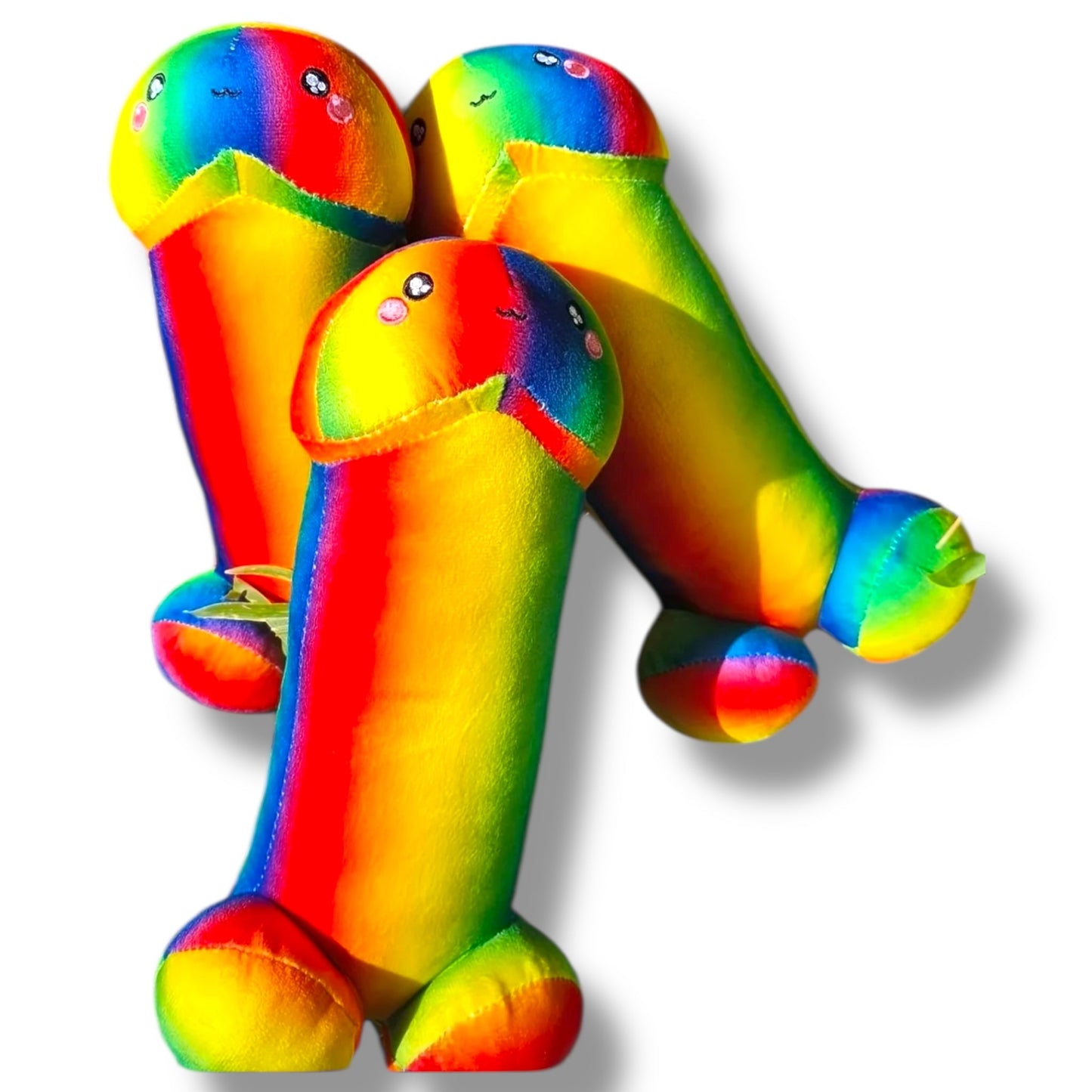 Pluche Regenboog Piemel Knuffel – 30 cm | Grappig Cadeau met Cute Face