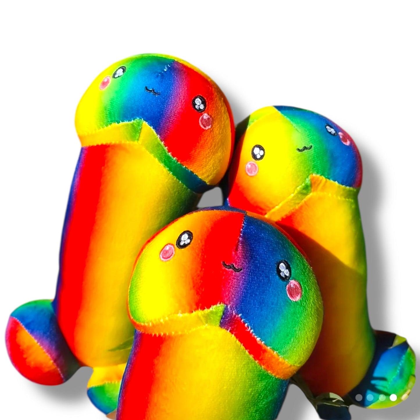 Pluche Regenboog Piemel Knuffel – 30 cm | Grappig Cadeau met Cute Face