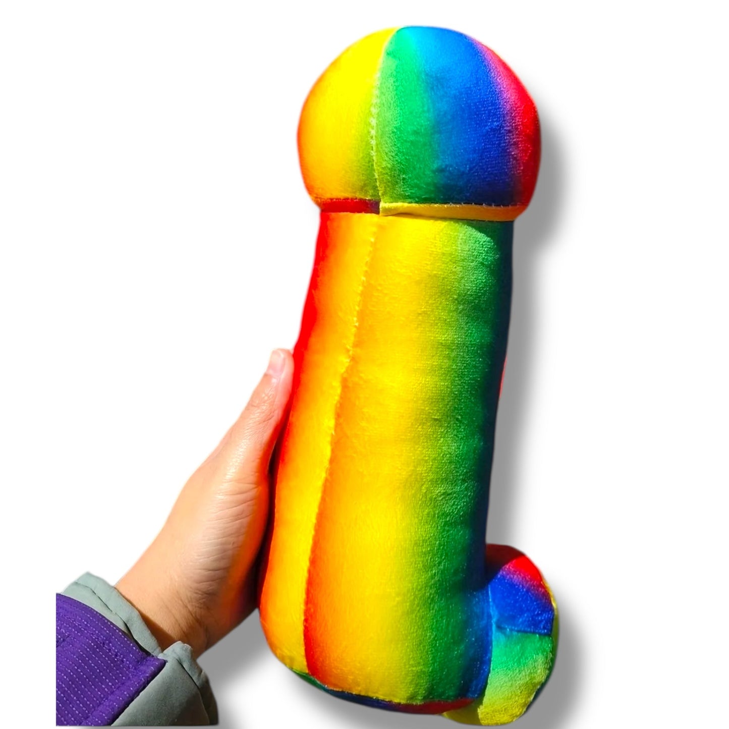 Pluche Regenboog Piemel Knuffel – 30 cm | Grappig Cadeau met Cute Face