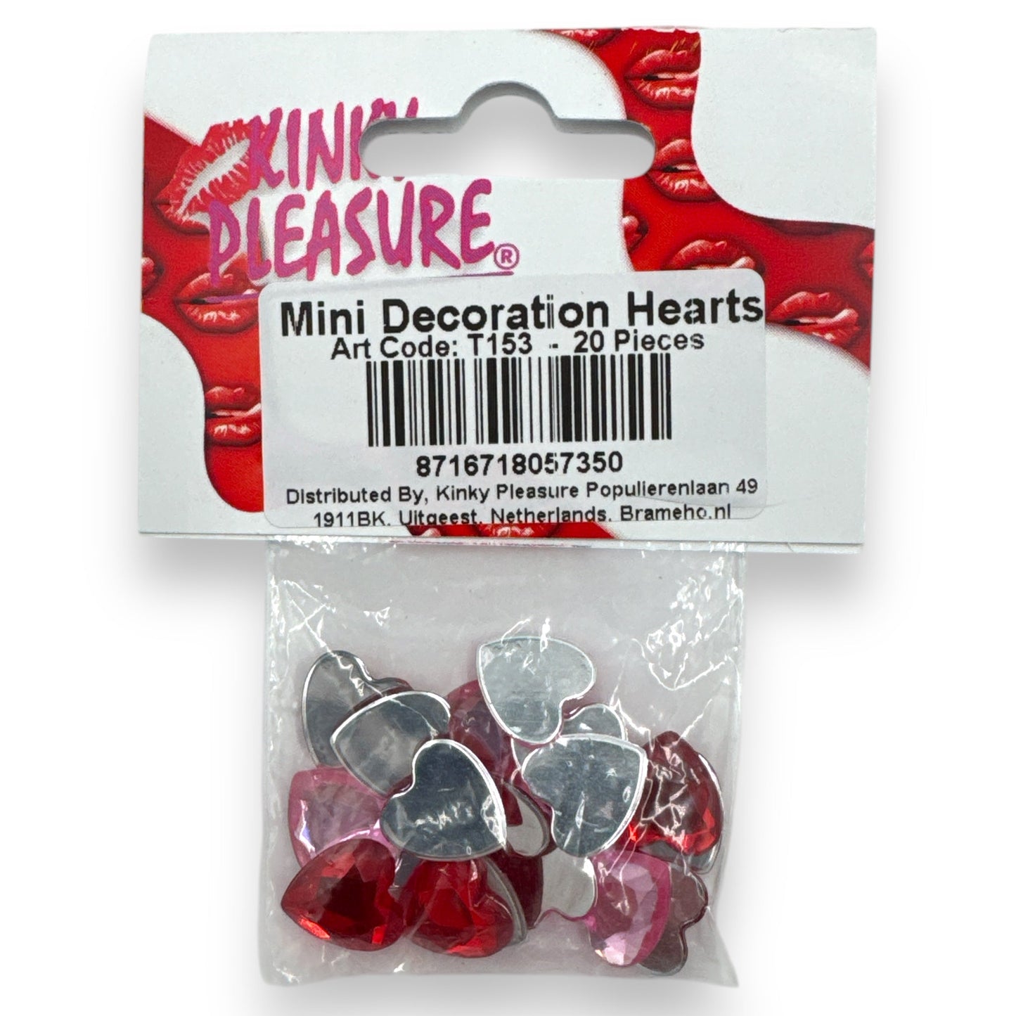 Mini Decoratie Hartjes – 20 Stuks Rood & Roze Acryl