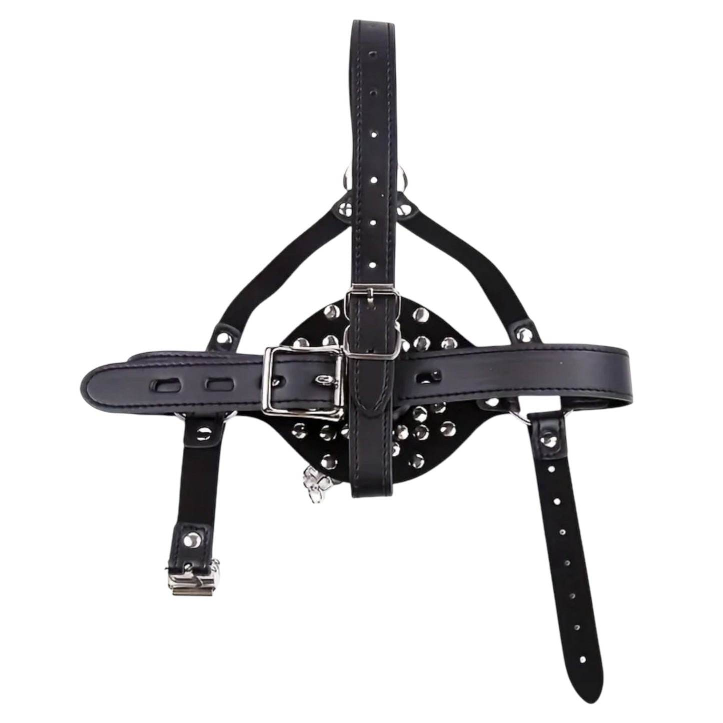 Extreme BDSM Masker met Trechter – Verstelbare Head Harness