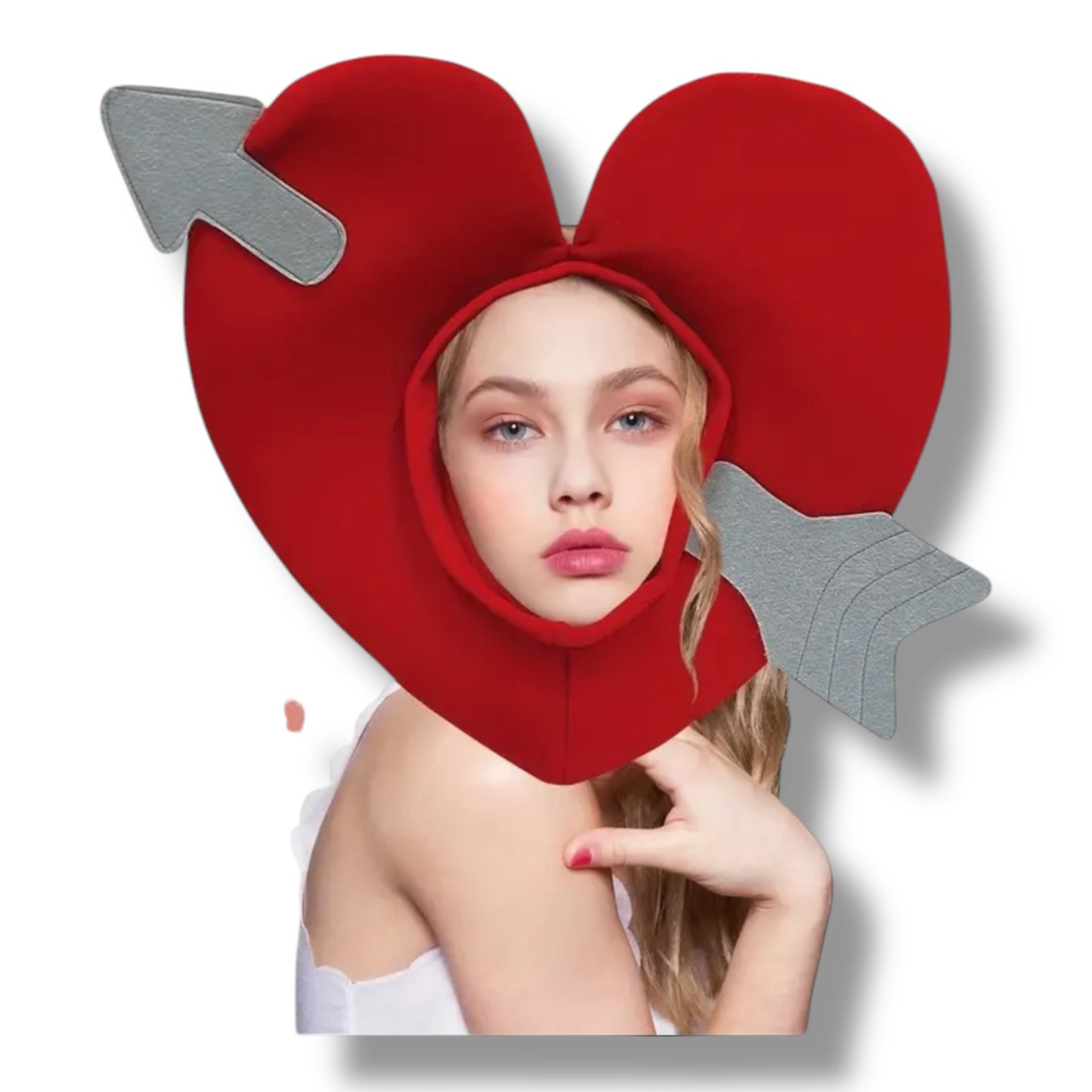 Cupido Valentine Masker – Hartvormig Hoofdstuk met Pijl | Valentijn Accessoire