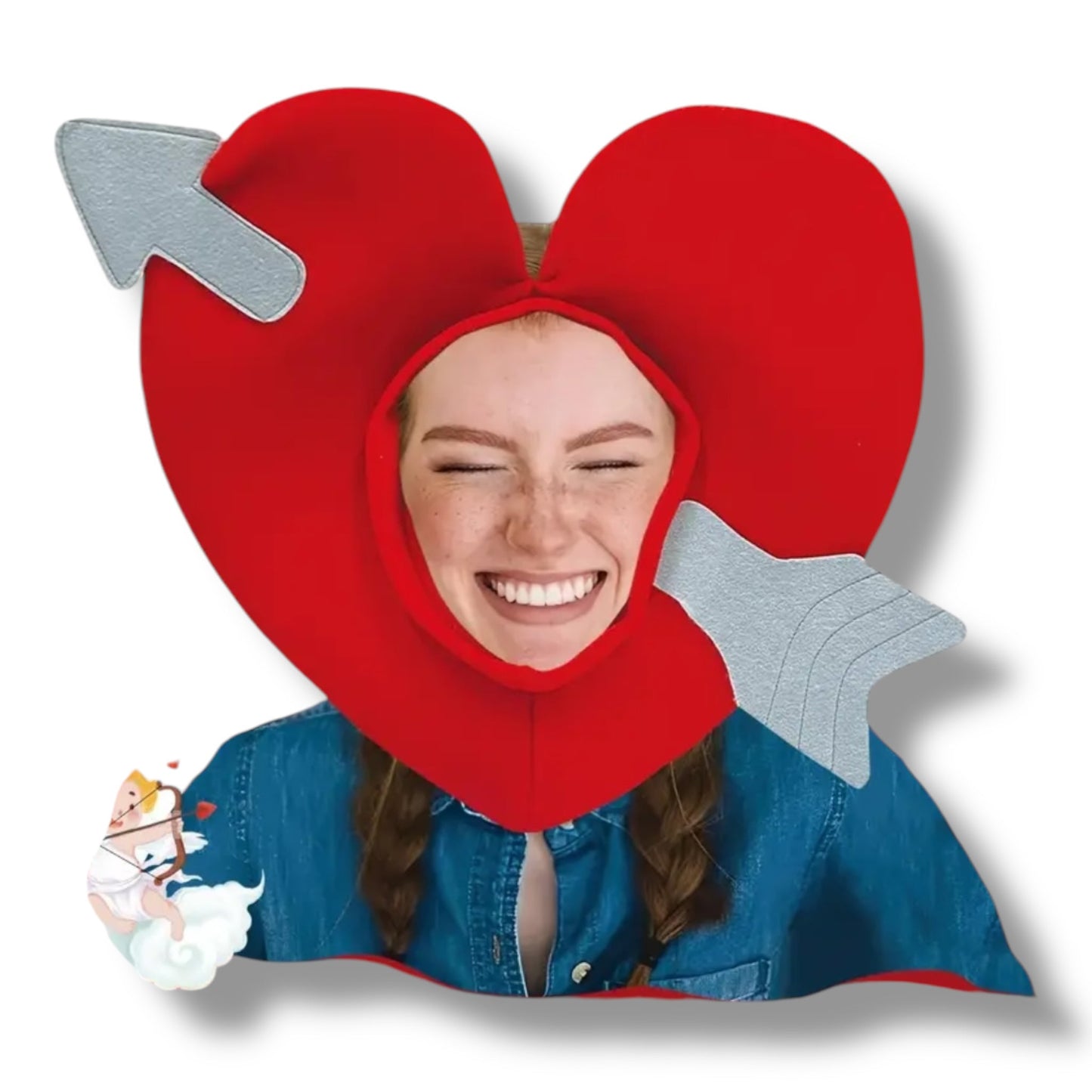 Cupido Valentine Masker – Hartvormig Hoofdstuk met Pijl | Valentijn Accessoire