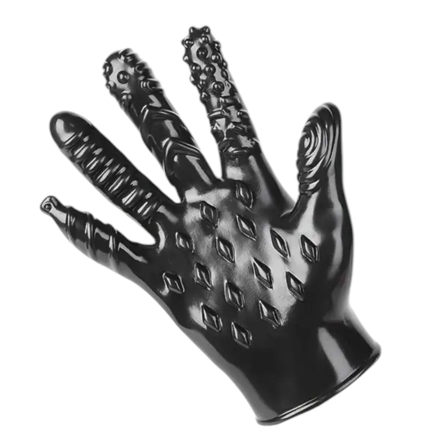 Stimulerende Siliconen Fetish Handschoen – Textuur & Noppen Design | Zwart of Roze