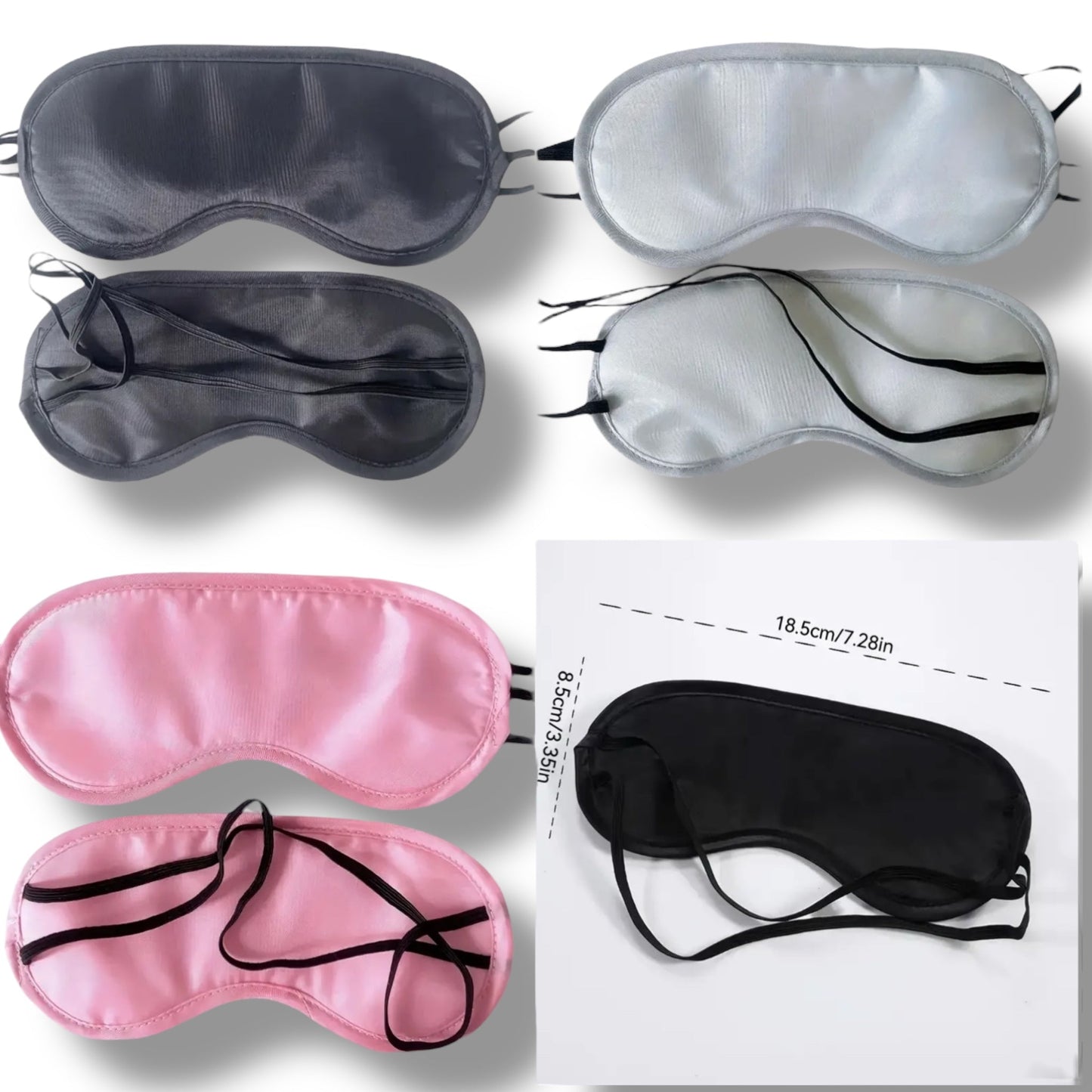 Zachte Satijnen Oogmasker – Comfortabel & Lichtdicht Slaapmasker of Blinddoek