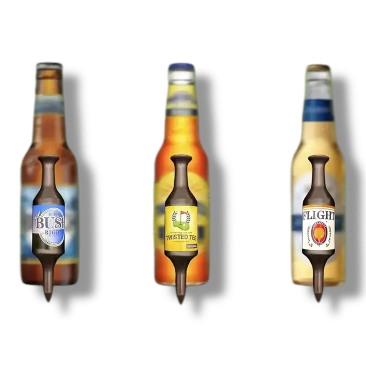 Golf Tees in Bierfles Vorm – Set van 6 Grappige Golfaccessoires