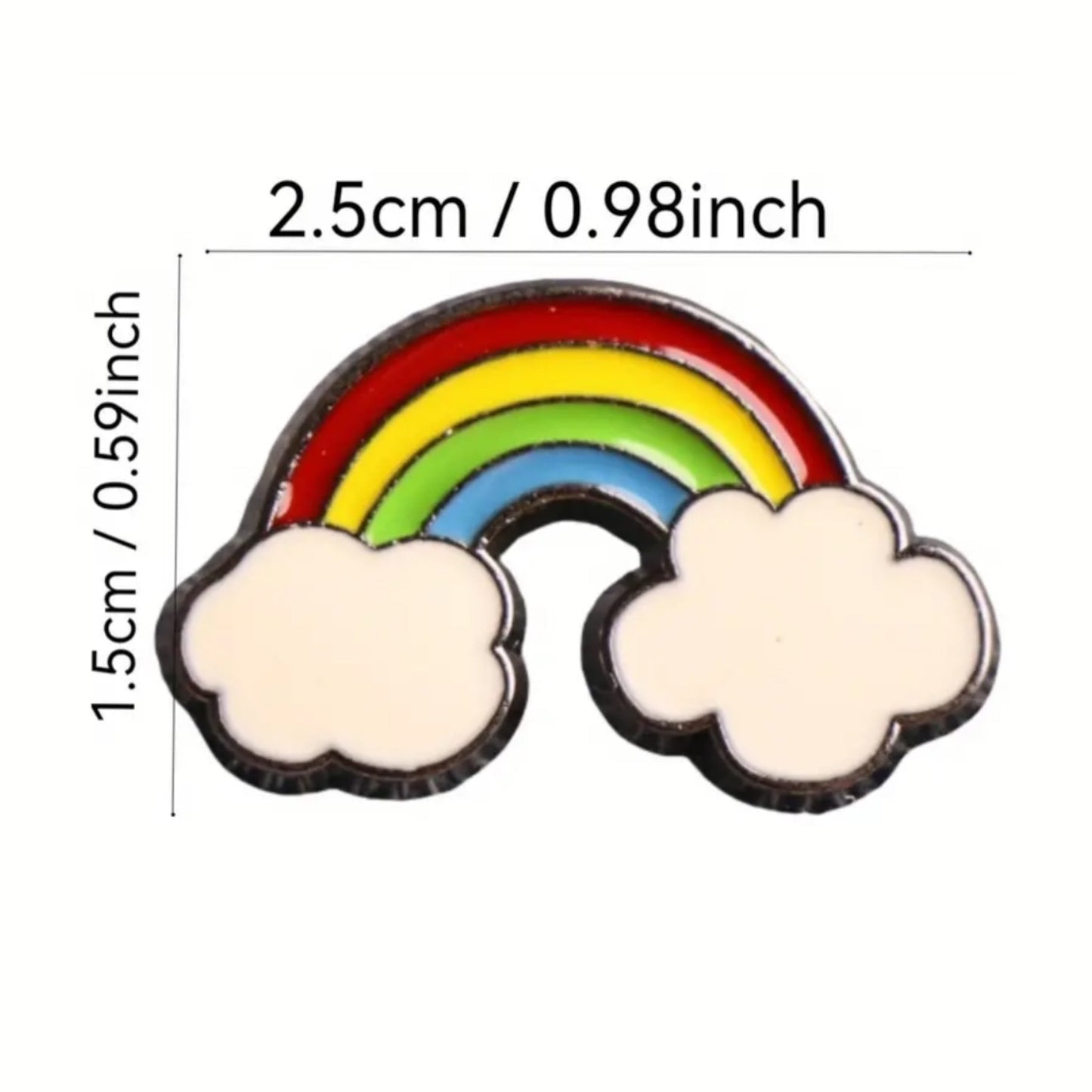Regenboogwolk Pin – Pride Speldje met Wolkjes en Boog