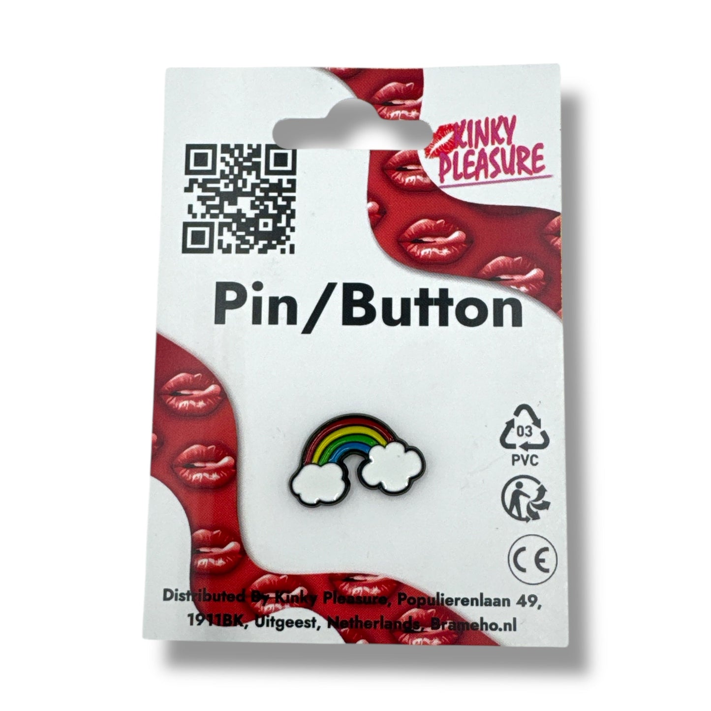Regenboogwolk Pin – Pride Speldje met Wolkjes en Boog