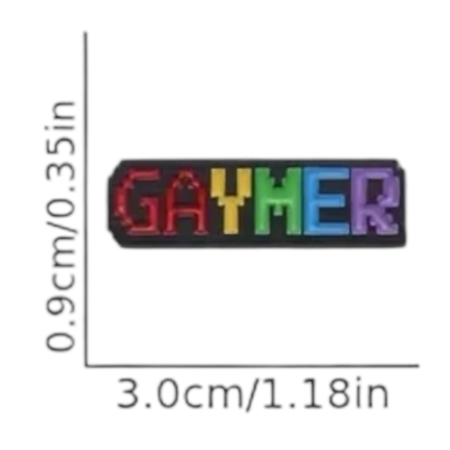 Pixelstijl Pin – GAYMER Regenboog Badge (3 cm)