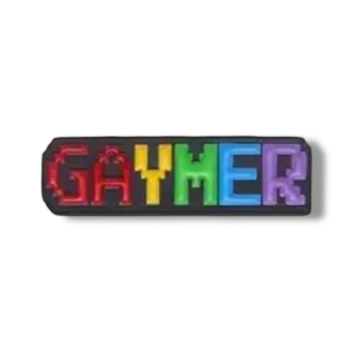 Pixelstijl Pin – GAYMER Regenboog Badge (3 cm)