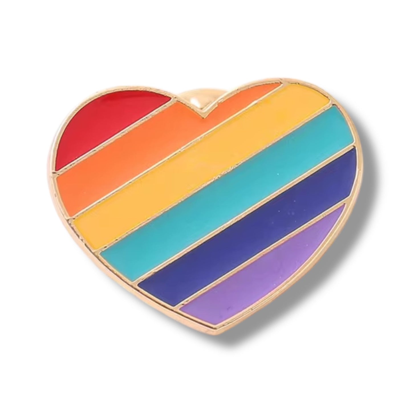 Hartvormige Regenboog Pin – LGBTQ+ Pride Speldje