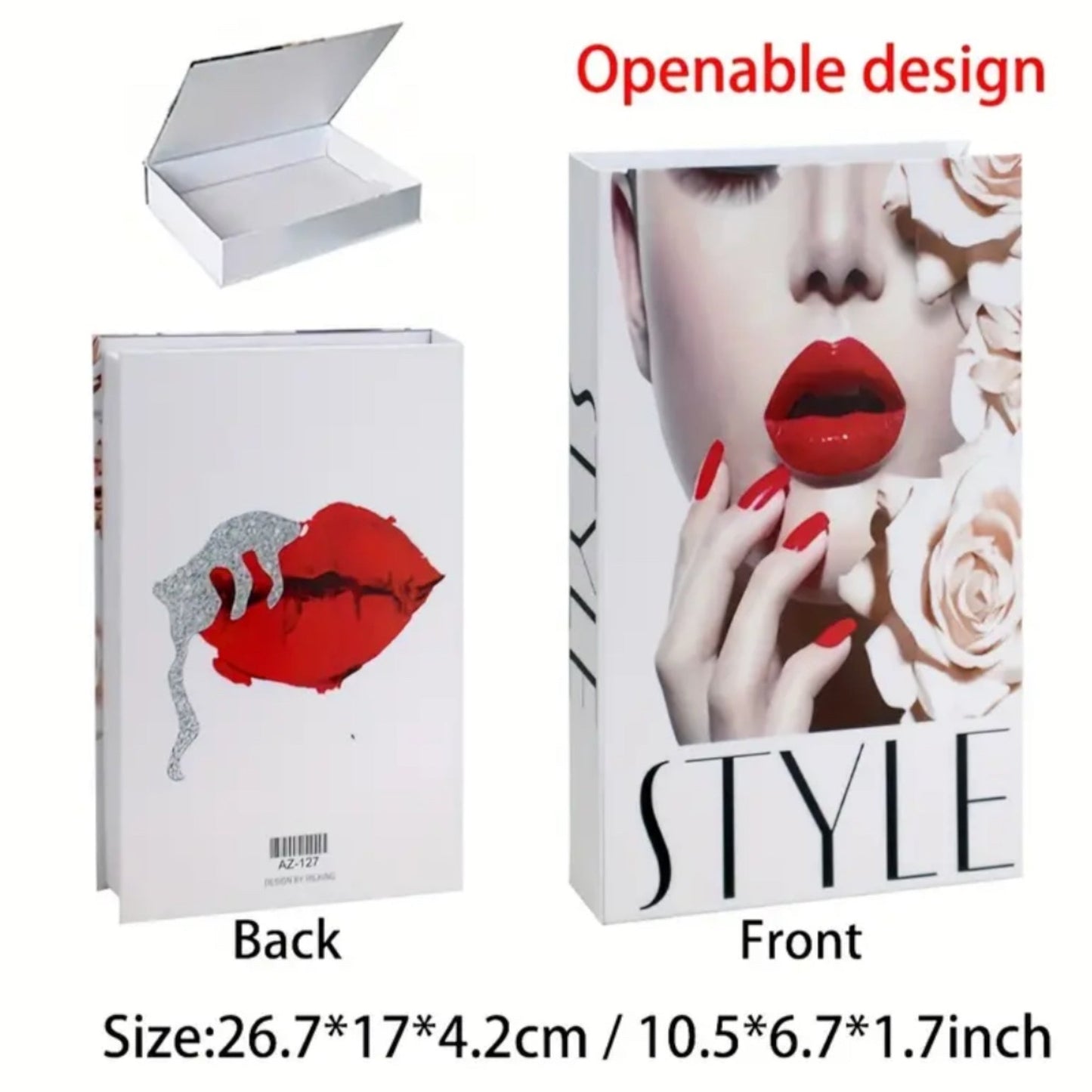 Nep Boek met Opbergruimte Binnenin - 8 Modellen - 26,7x17x4,2 cm