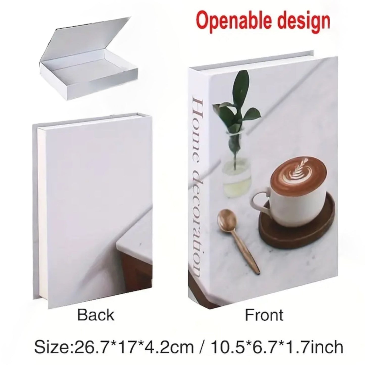Nep Boek met Opbergruimte Binnenin - 8 Modellen - 26,7x17x4,2 cm