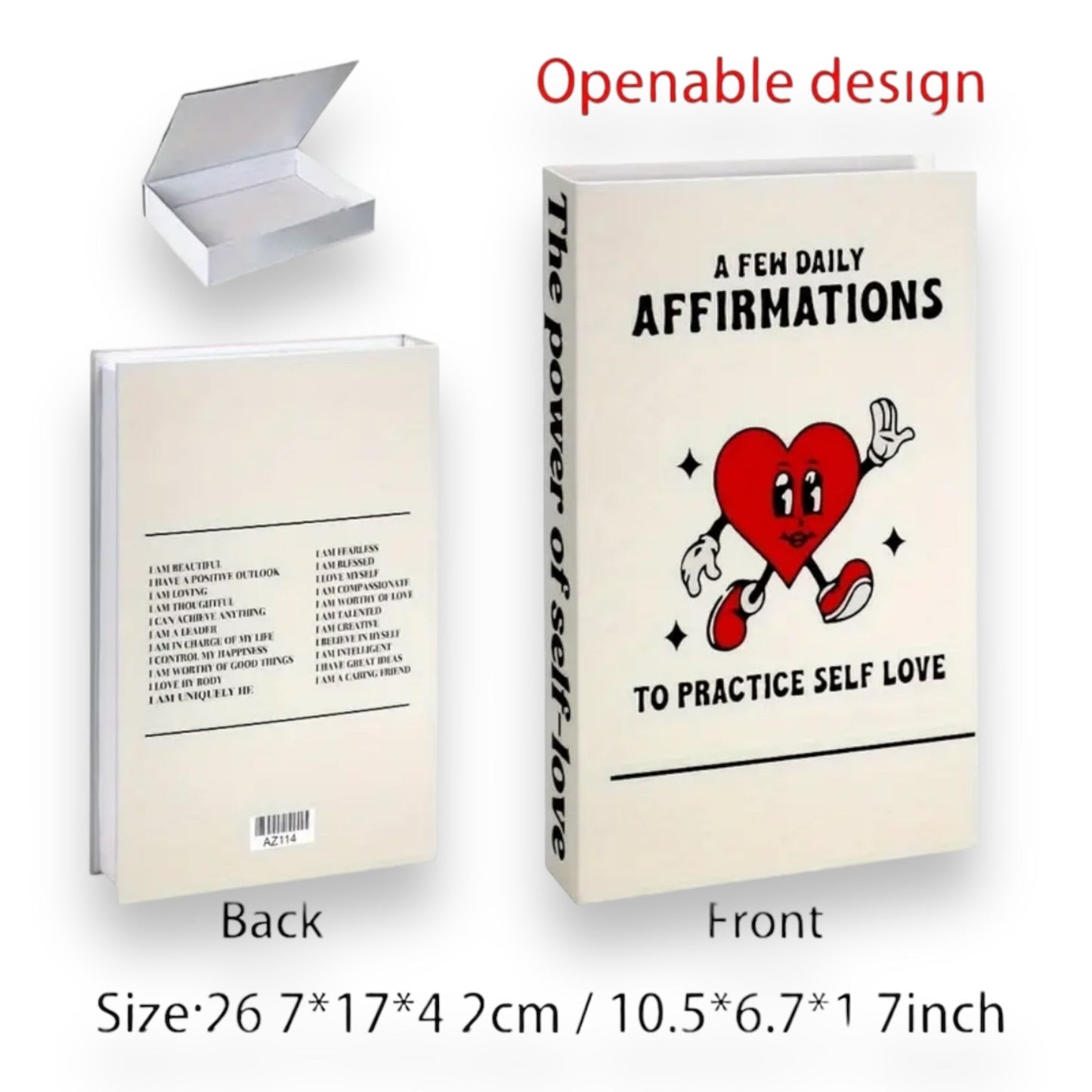 Nep Boek met Opbergruimte Binnenin - 8 Modellen - 26,7x17x4,2 cm