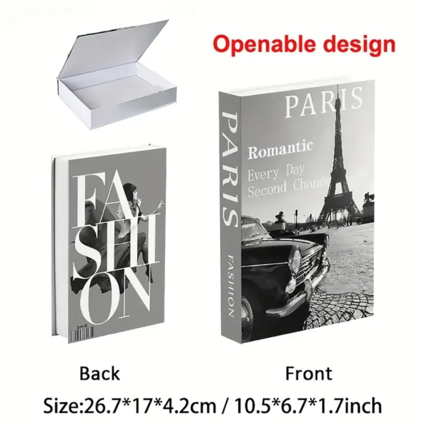 Nep Boek met Opbergruimte Binnenin - 8 Modellen - 26,7x17x4,2 cm