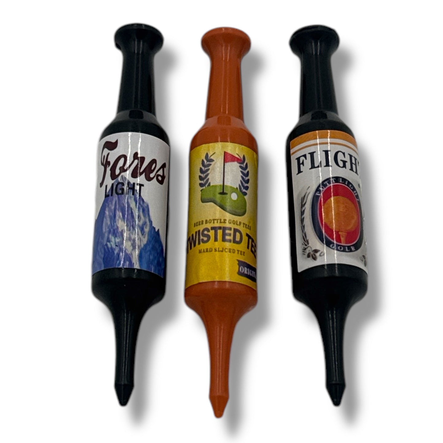 Golf Tees in Bierfles Vorm – Set van 6 Grappige Golfaccessoires