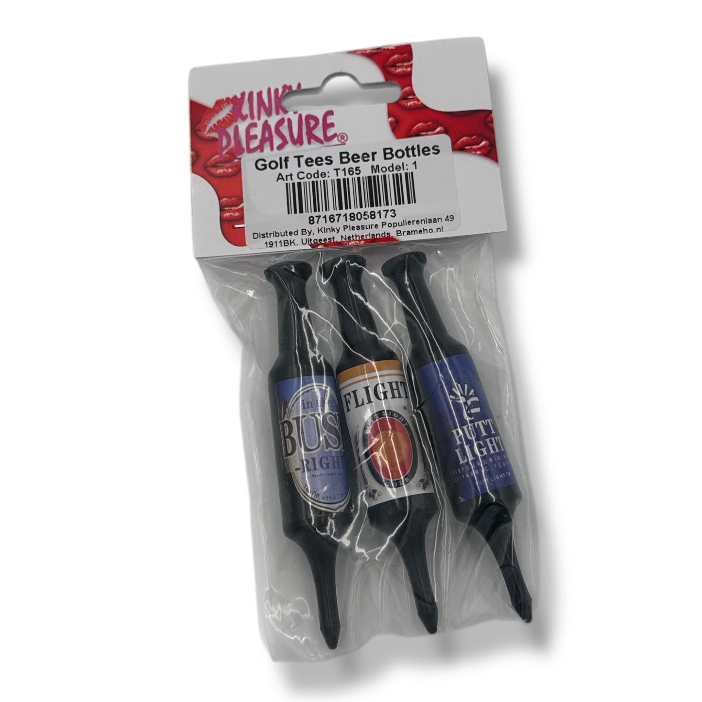 Golf Tees in Bierfles Vorm – Set van 6 Grappige Golfaccessoires