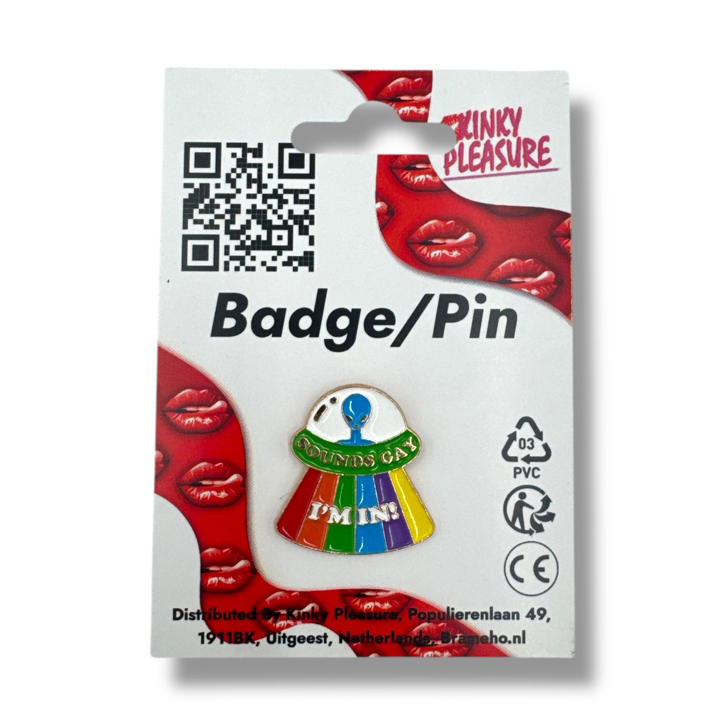 Pride Pin – Sounds Gay, I’m In! Alien UFO Regenboog Badge (2,9 cm)
