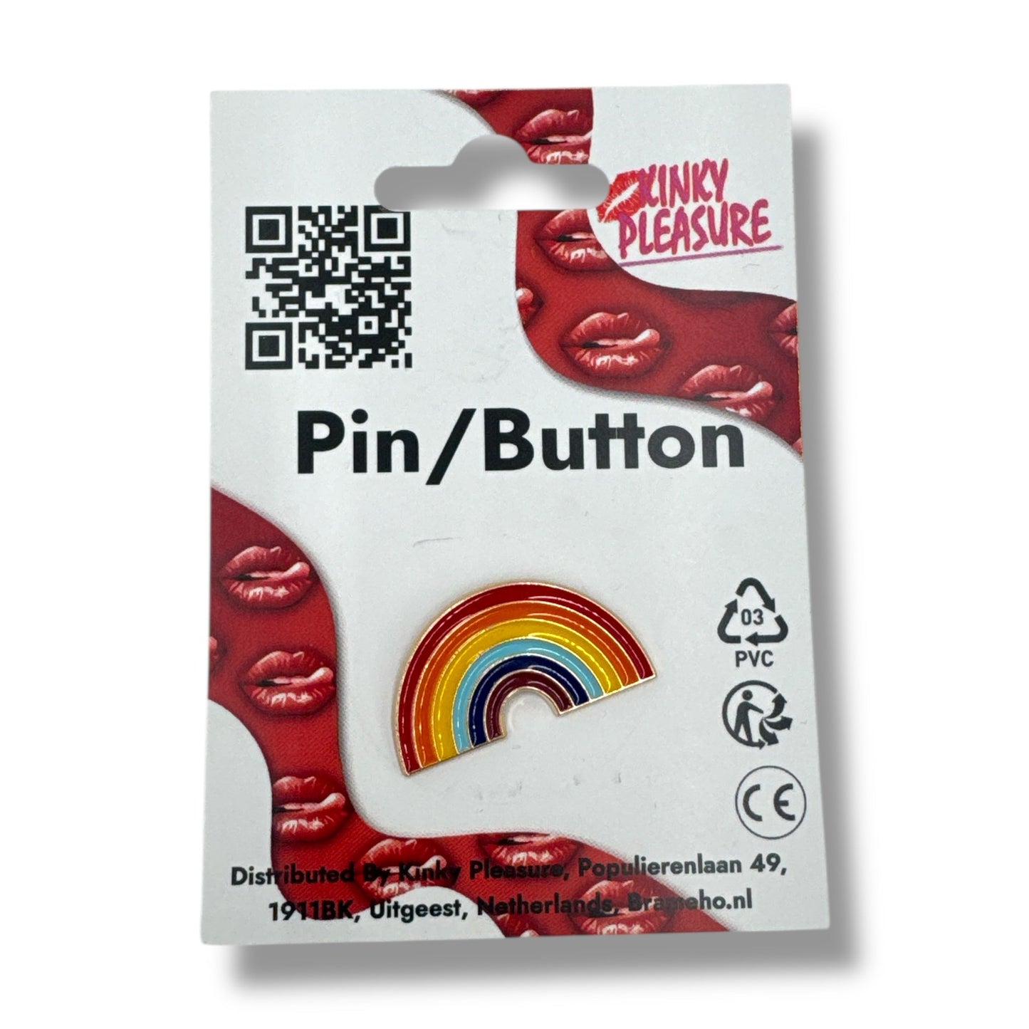 Regenboog Pin – Kleurrijke Pride Speld in Halfronde Vorm