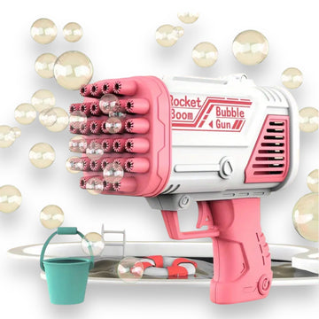 Bellenblaas Pistool Rocket Bubble Gun Roze - Op Batterijen