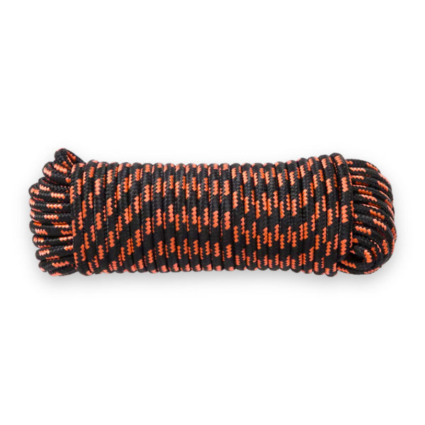 Farbiges Seil 25 m x 10 mm Schwarz und Orange