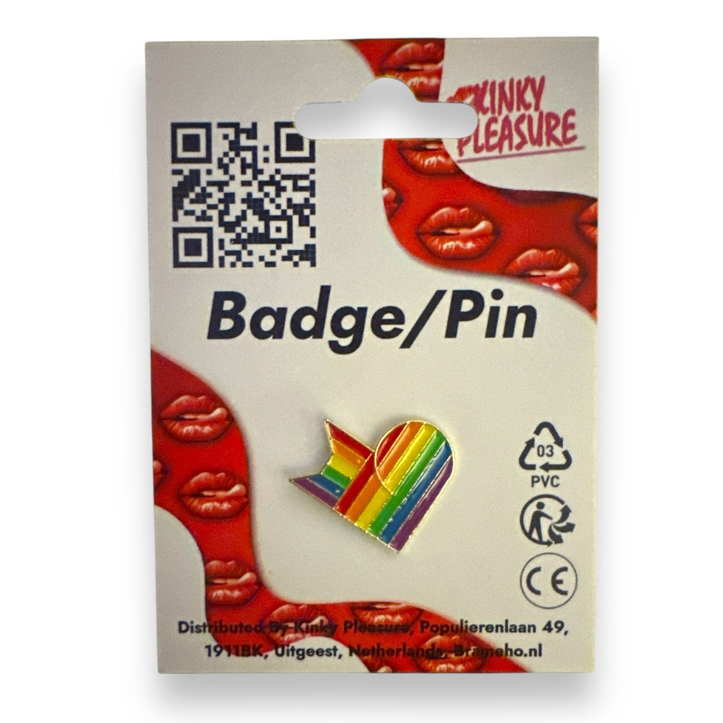Pride Pin Kat & Hart – Regenboogkleuren