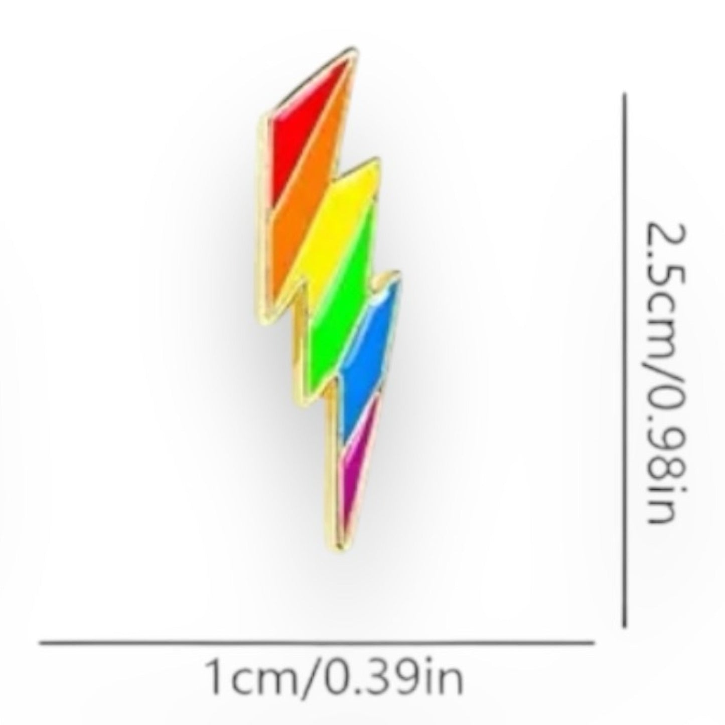 Pride Power Pin – Regenboog Bliksemschicht