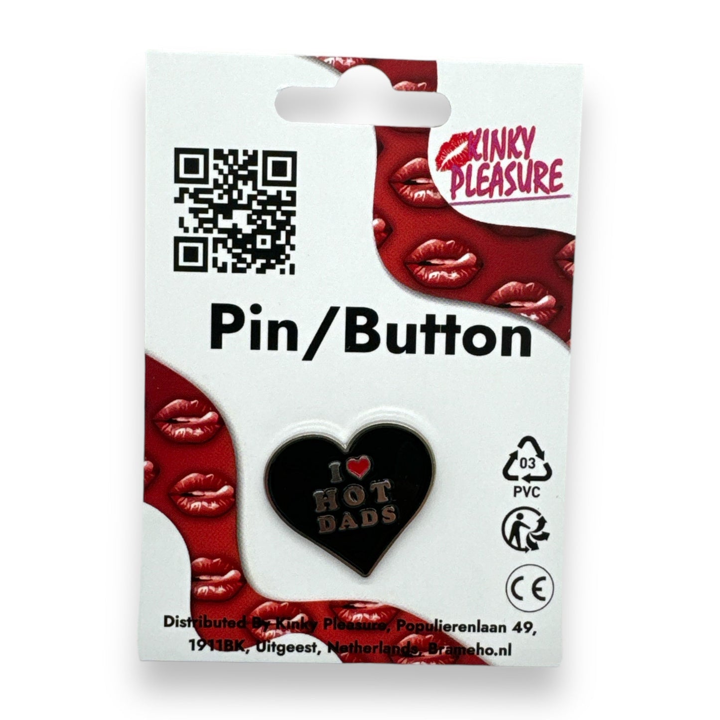 Pin – I Love Hot Dads (Zwart Hart)