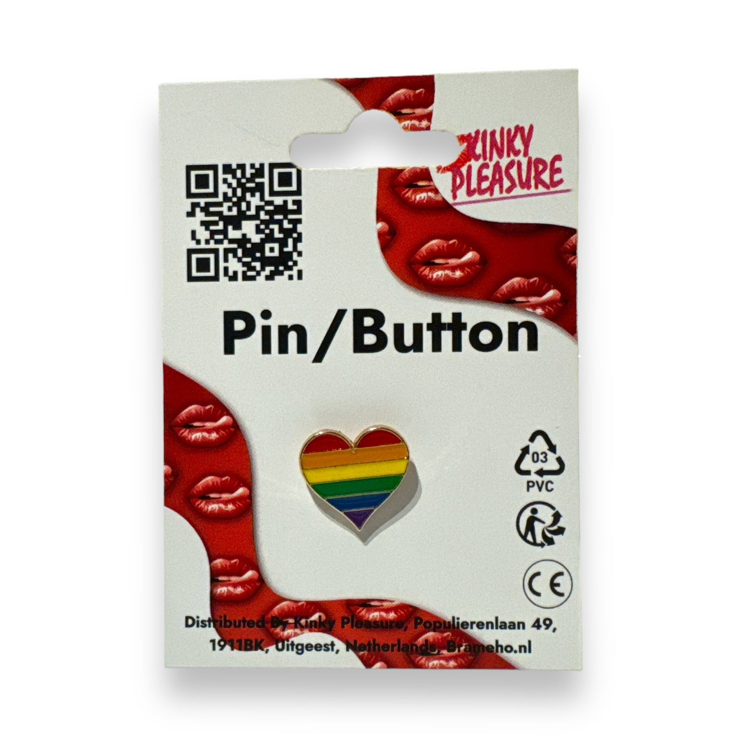 Regenboog Hartvormige LGBTQ+ Pin – Pride Speldje van Metaal