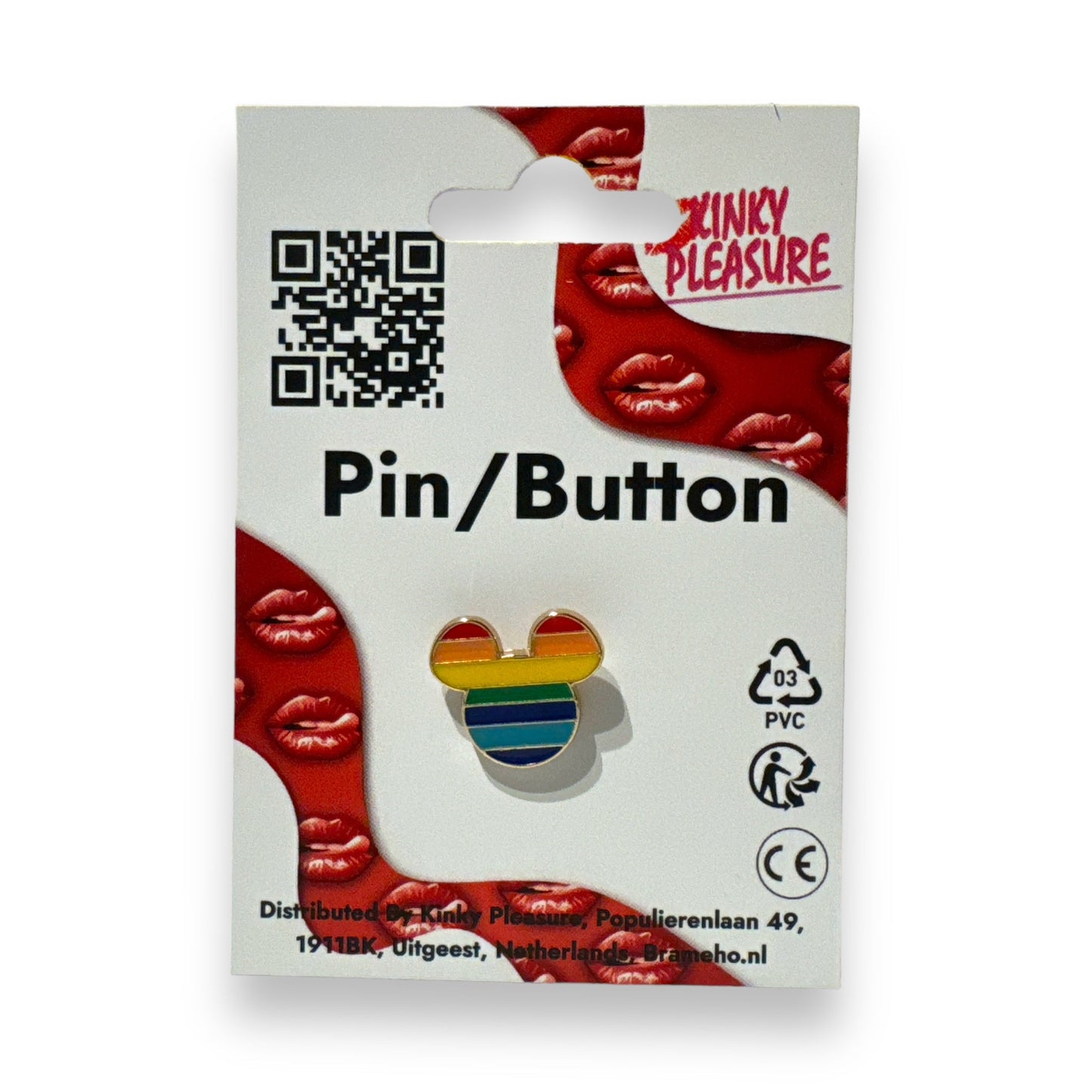 Regenboog Muis Pin – Pride Speldje met LGBTQ+ Kleuren