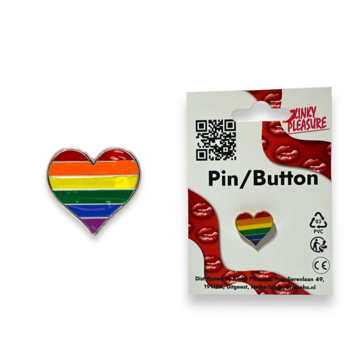 Regenboog Hartvormige LGBTQ+ Pin – Pride Speldje van Metaal