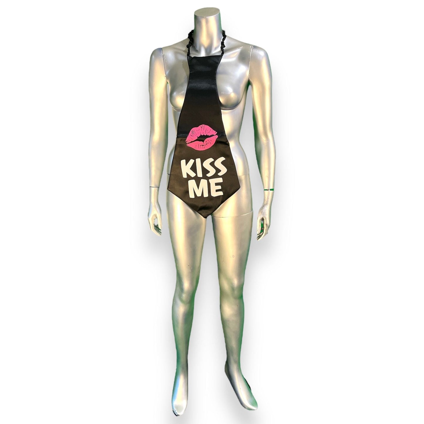Mega Stropdas XXL - Kiss Me! - Zwart