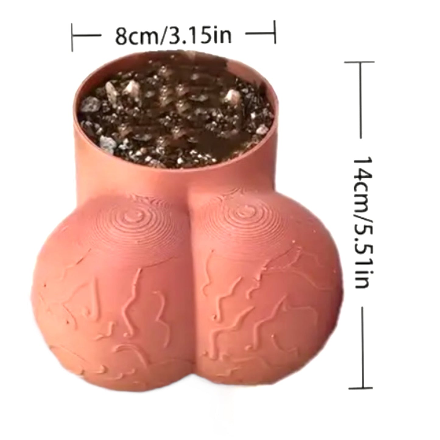 Ballen Vormige Bloempot – 14x8 cm