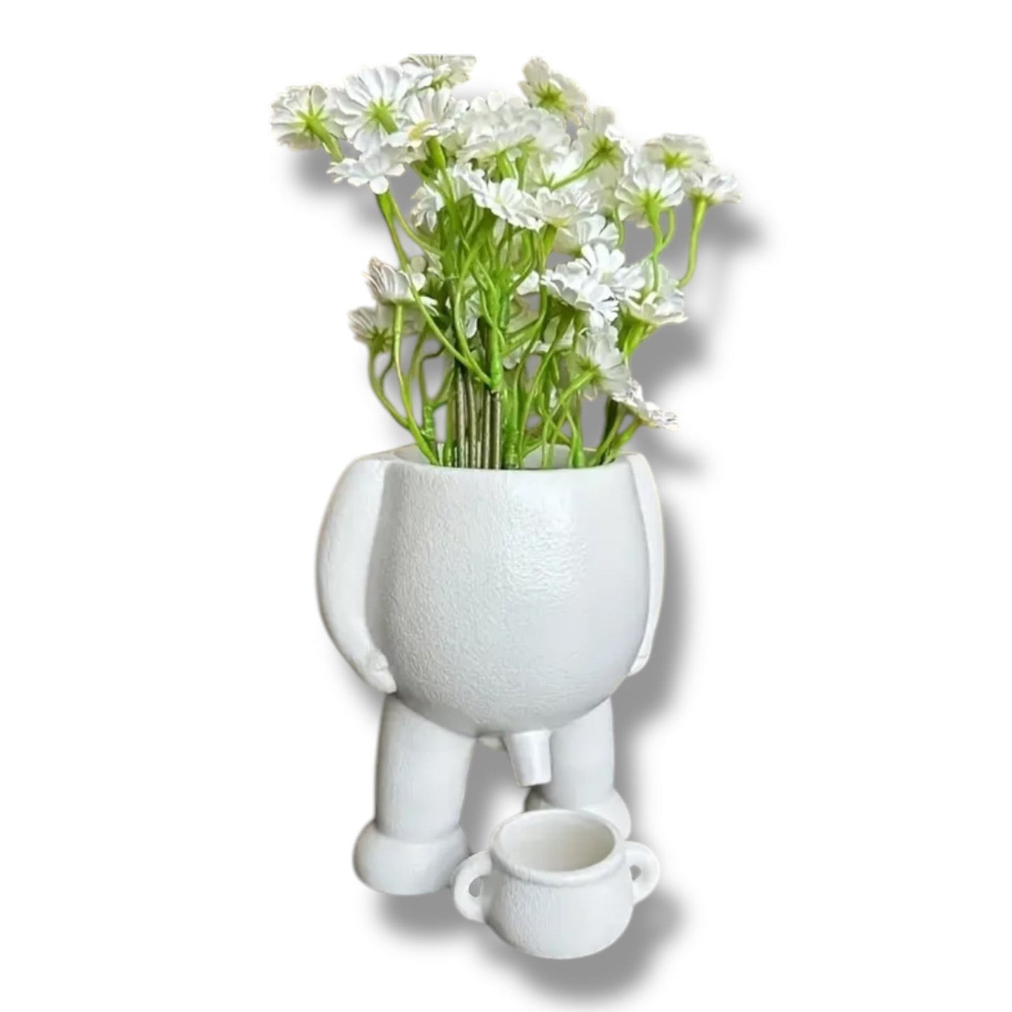 Pissende Bloempot – Grappige Plantenpot in Zwart & Wit