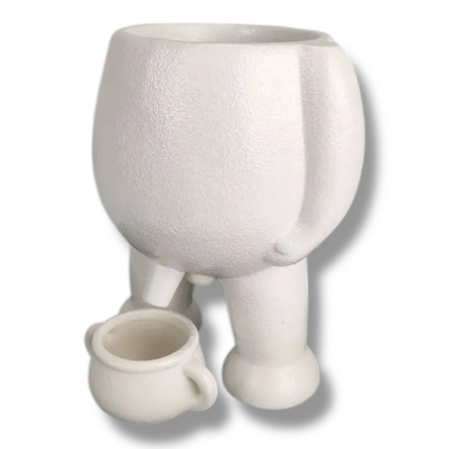 Pissende Bloempot – Grappige Plantenpot in Zwart & Wit