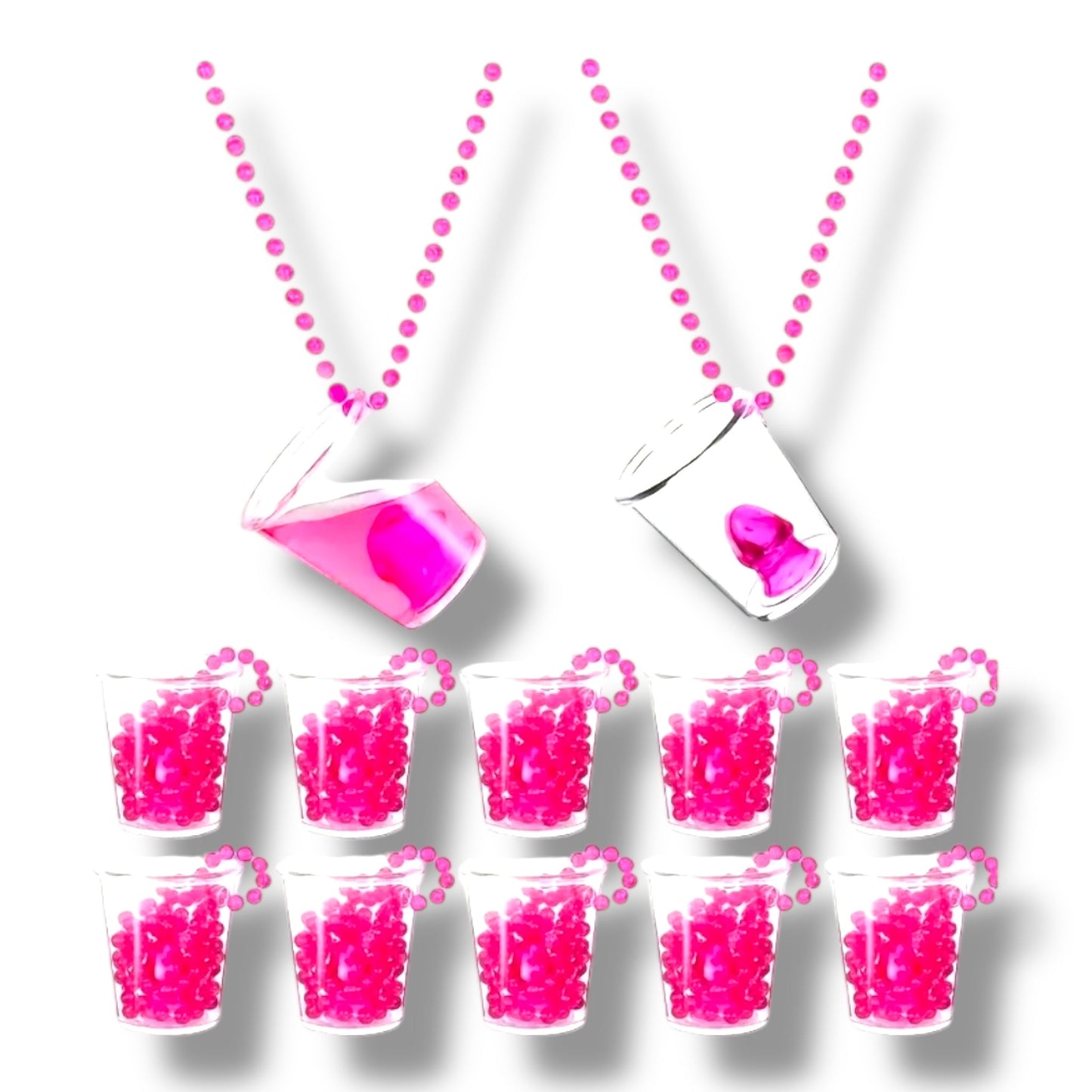 Piemel Shotglaasjes met Ketting – 12 stuks