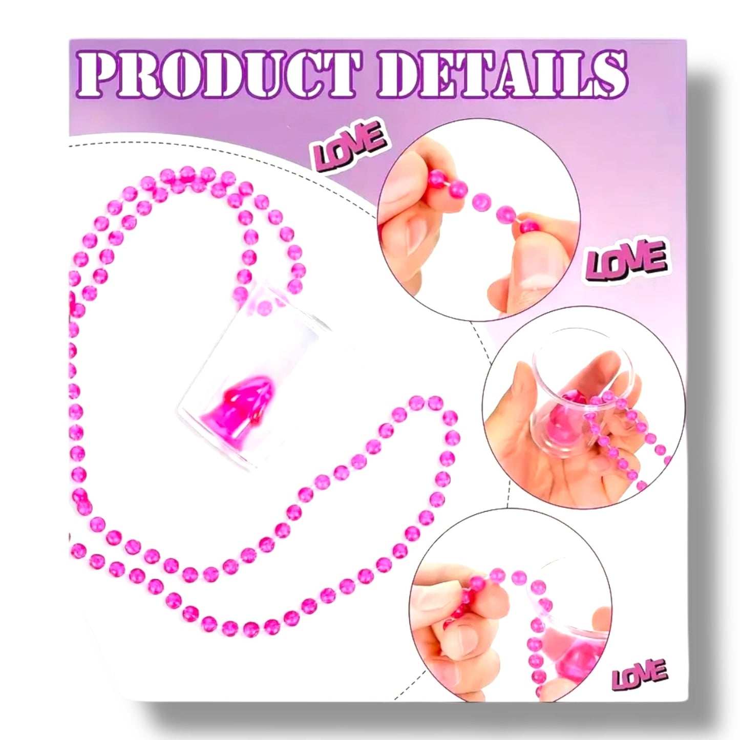 Piemel Shotglaasjes met Ketting – 12 stuks