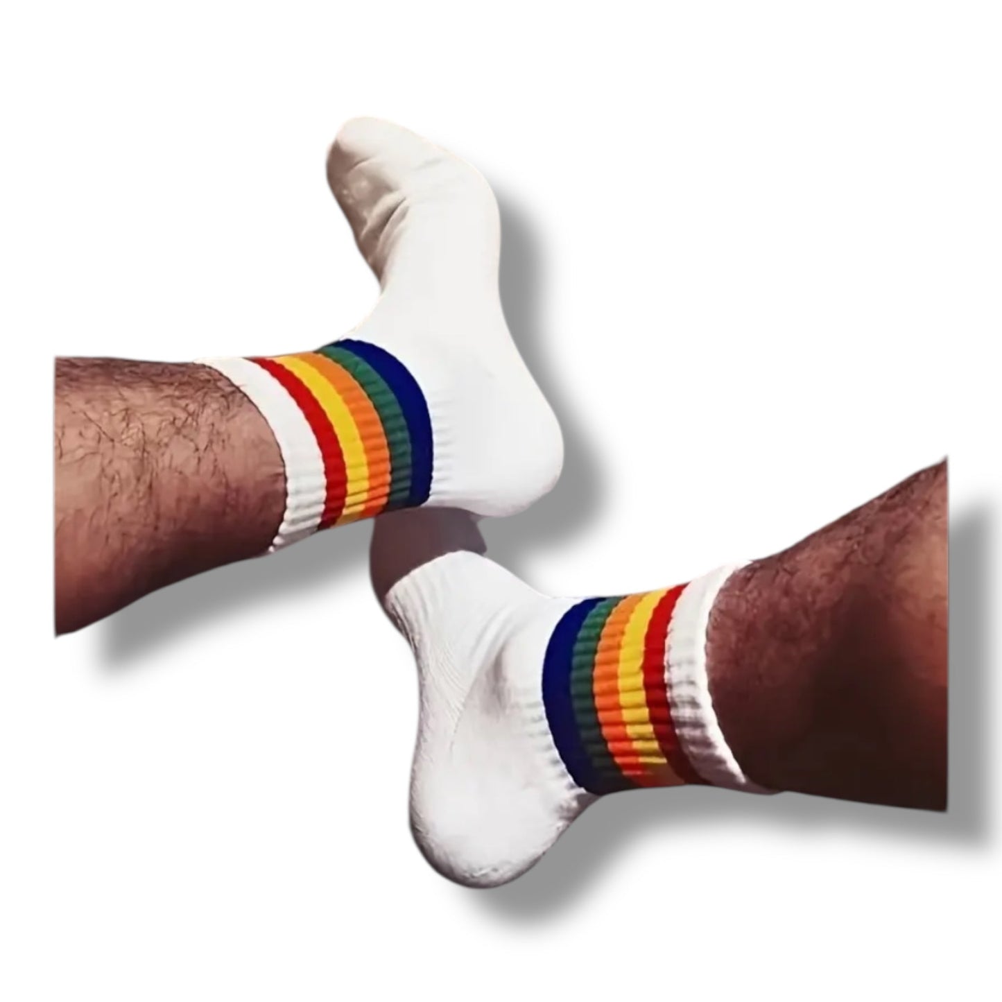 Pride Regenboog Sokken – Wit & Zwart