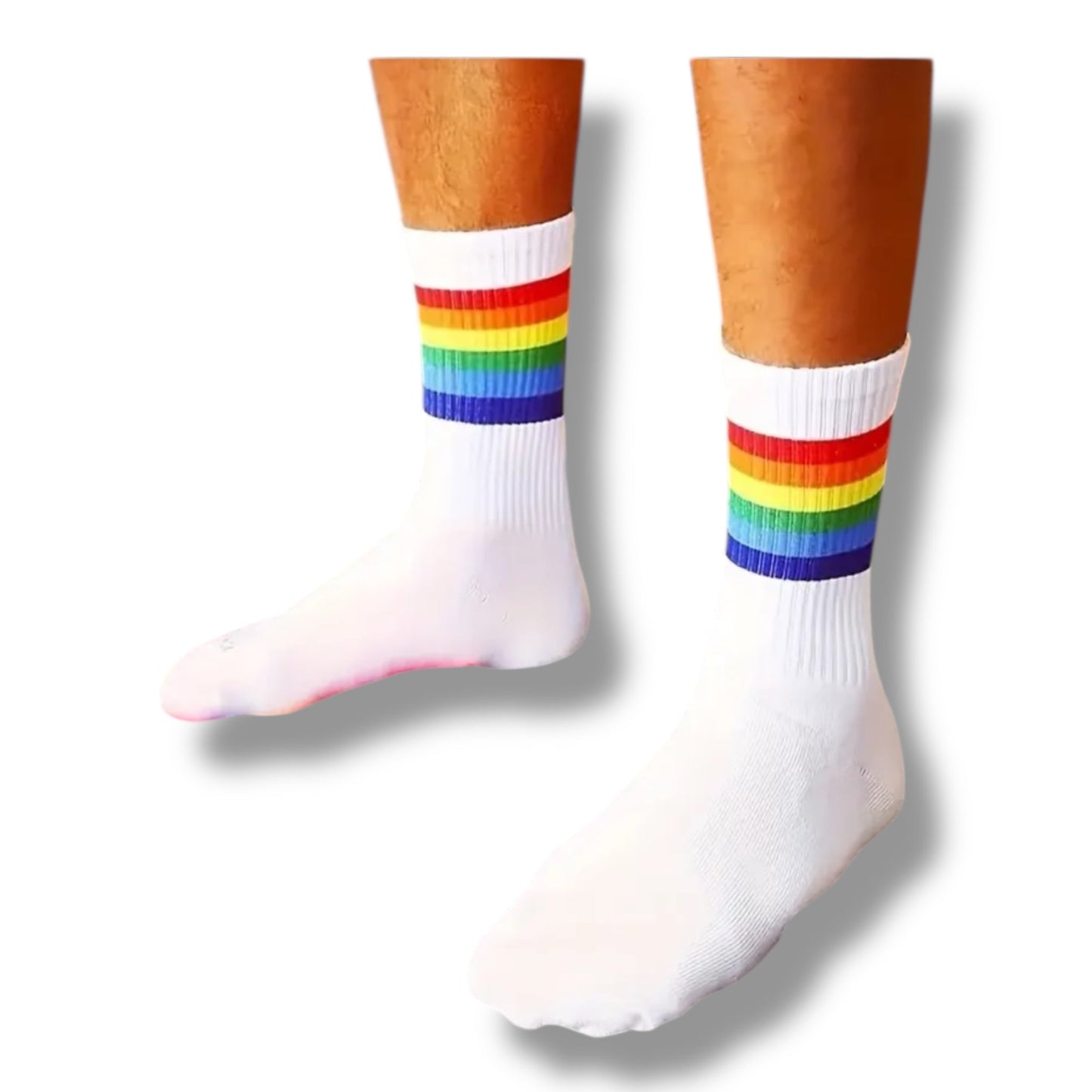 Pride Regenboog Sokken – Wit & Zwart
