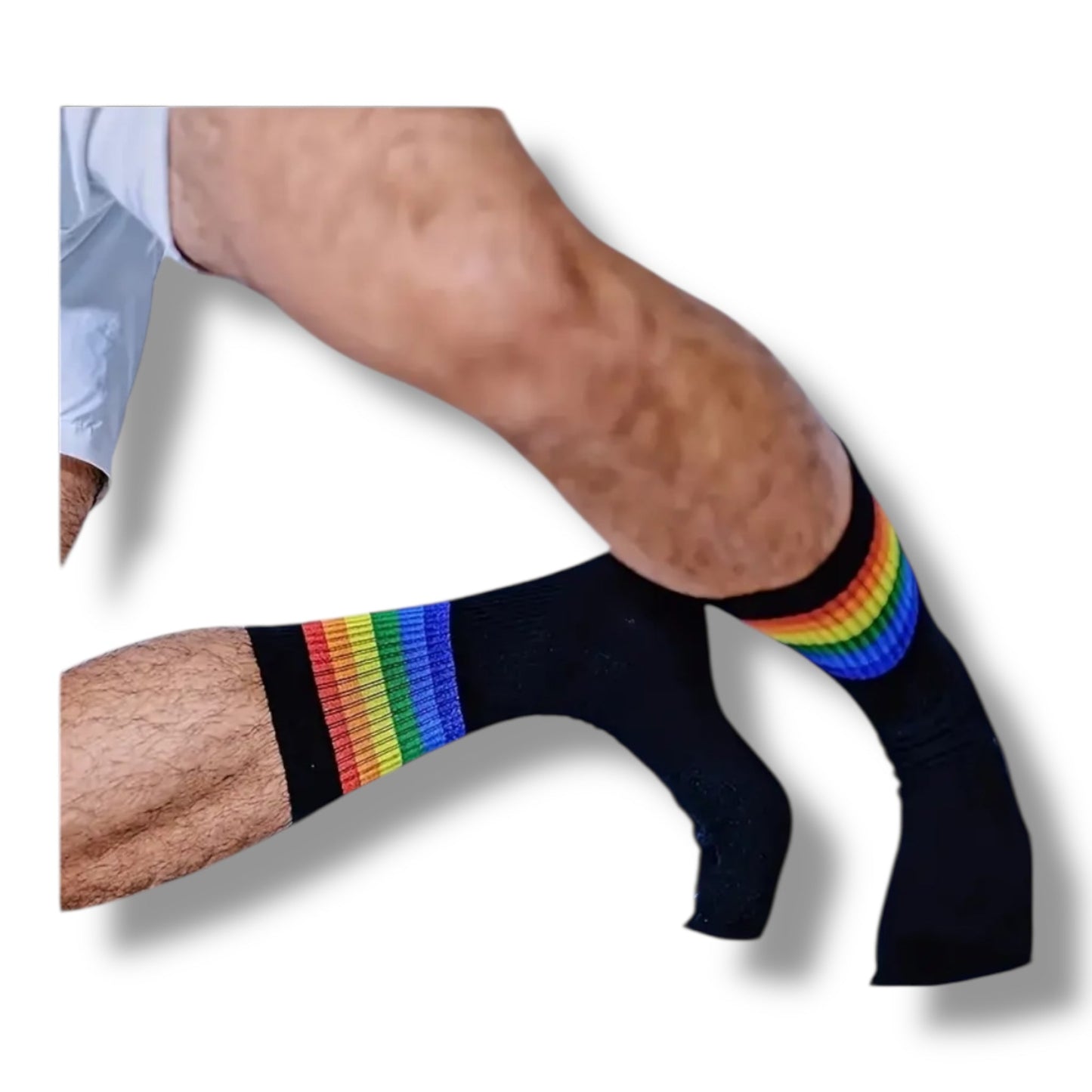 Pride Regenboog Sokken – Wit & Zwart