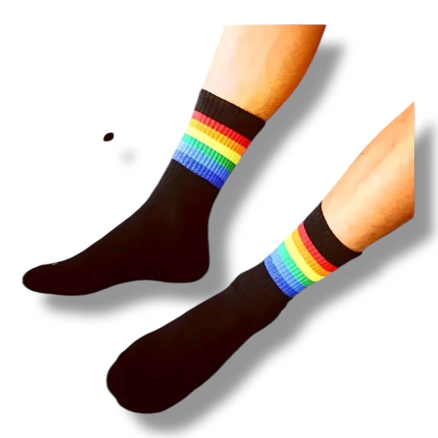 Pride Regenboog Sokken – Wit & Zwart