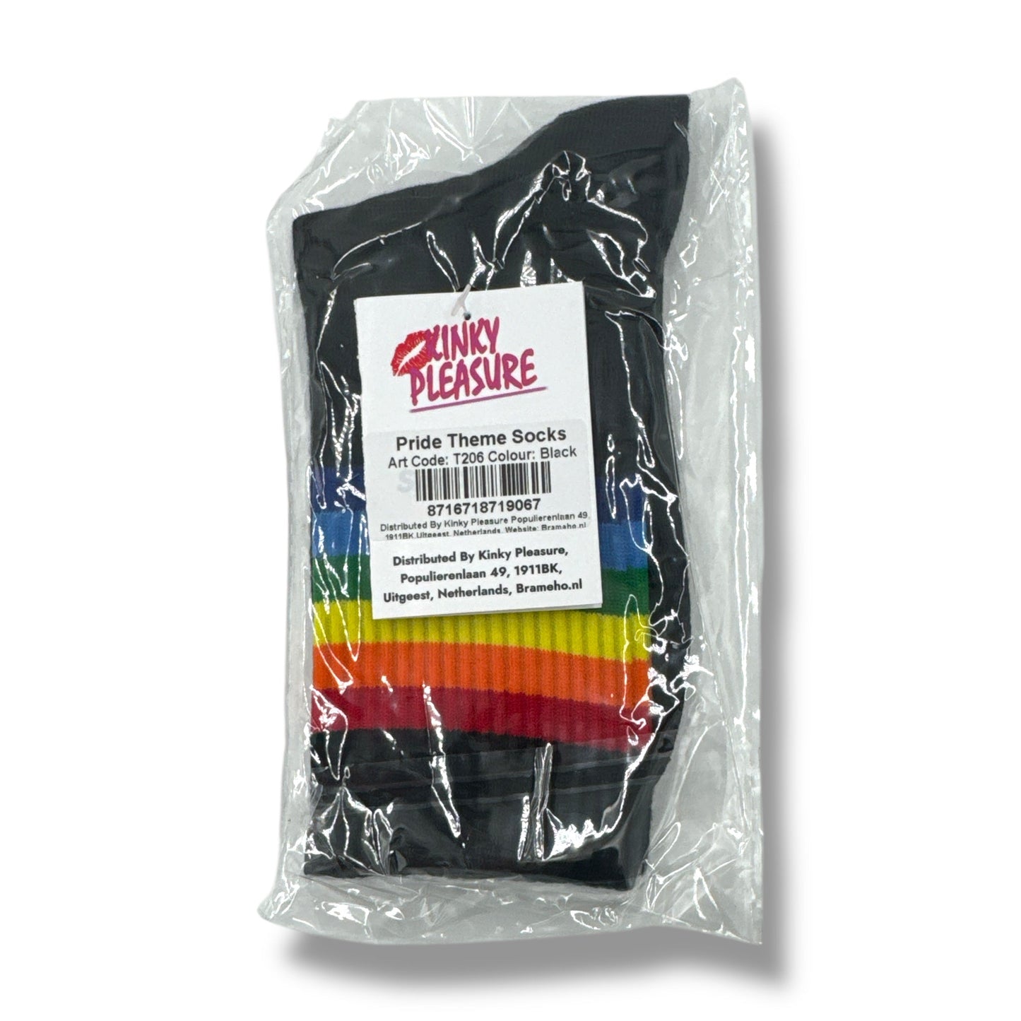 Pride Regenboog Sokken – Wit & Zwart