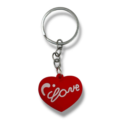 Schlüsselanhänger Rotes Herz mit I Love You