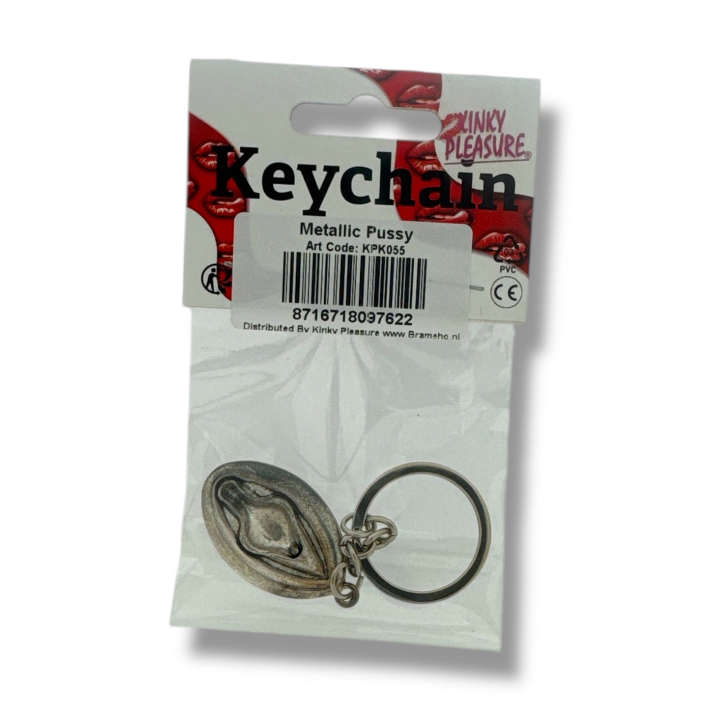 Zilveren Sleutelhanger Vulva – Erotische Sleutelhanger Metaal – Vagina Sleutelaccessoire
